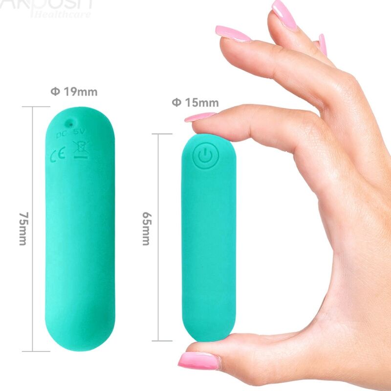 ARMONY - SPLASH HAHA VIBRATOR KUGLET SILIKONE 10 VIBRATIONER 75 X 19 CM GRØN