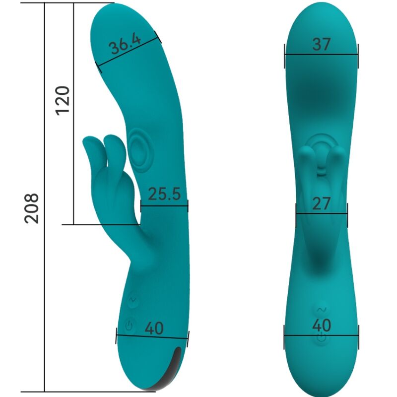 ARMONY - DANSENDE KANINVIBRATOR KANIN 10 HASTIGHEDER GRØN