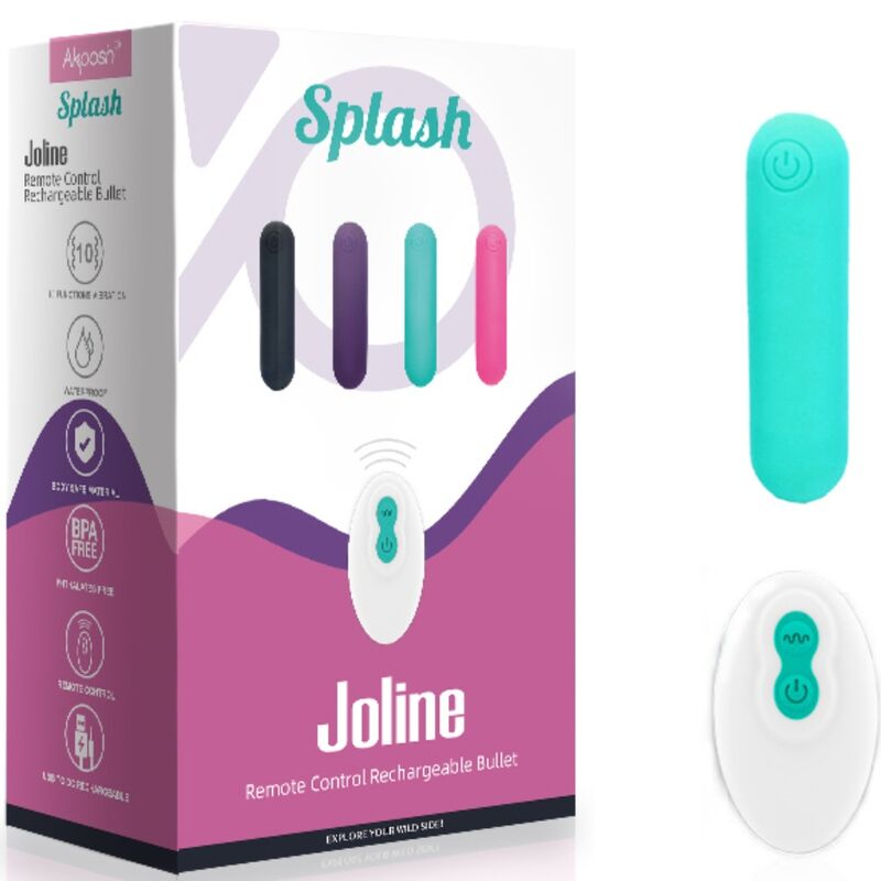 ARMONY - SPLASH JOLINE VIBRATOR KUGLET SILIKONE FJERNBETJENING 10 VIBRATIONER 65 X 15 CM GRØN