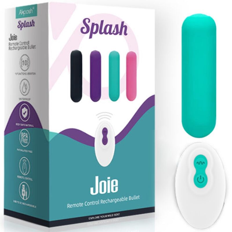 ARMONY - SPLASH JOIE VIBRATOR KUGLET SILIKONE FJERNBETJENING 10 VIBRATIONER 75 X 19 CM GRØN