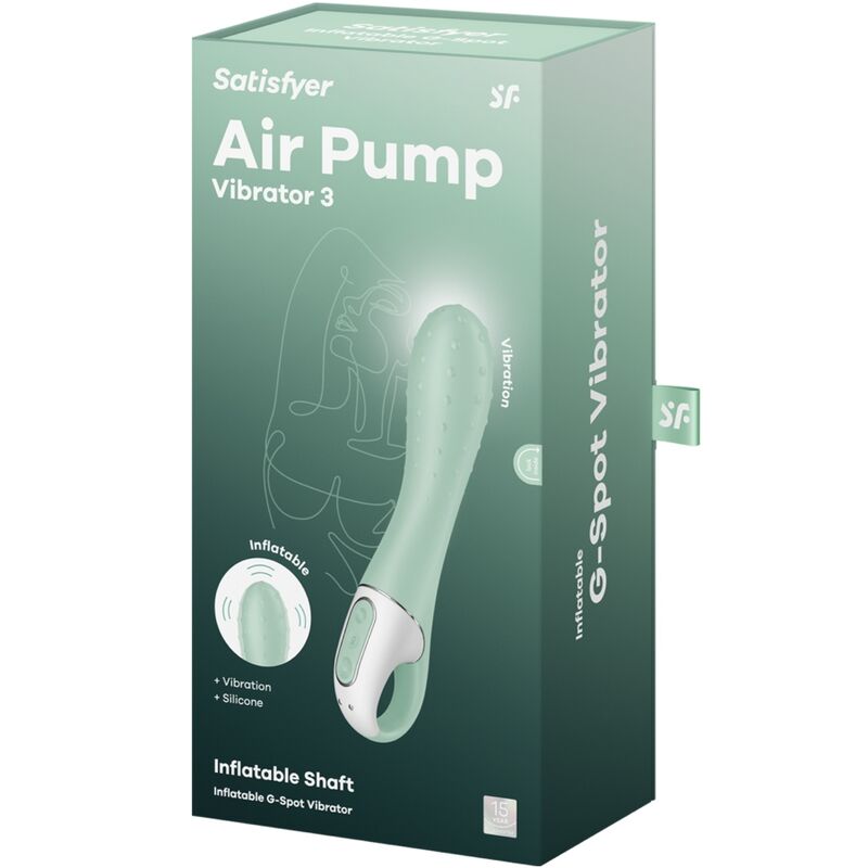 SATISFYER - LUFTPUMPEVIBRATOR 3 OPPUSTBAR G-PUNKT MINT