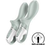 SATISFYER - AIR PUMP BOOTY 3 OPPUSTELIG ANALVIBRATOR GRÅGRØN