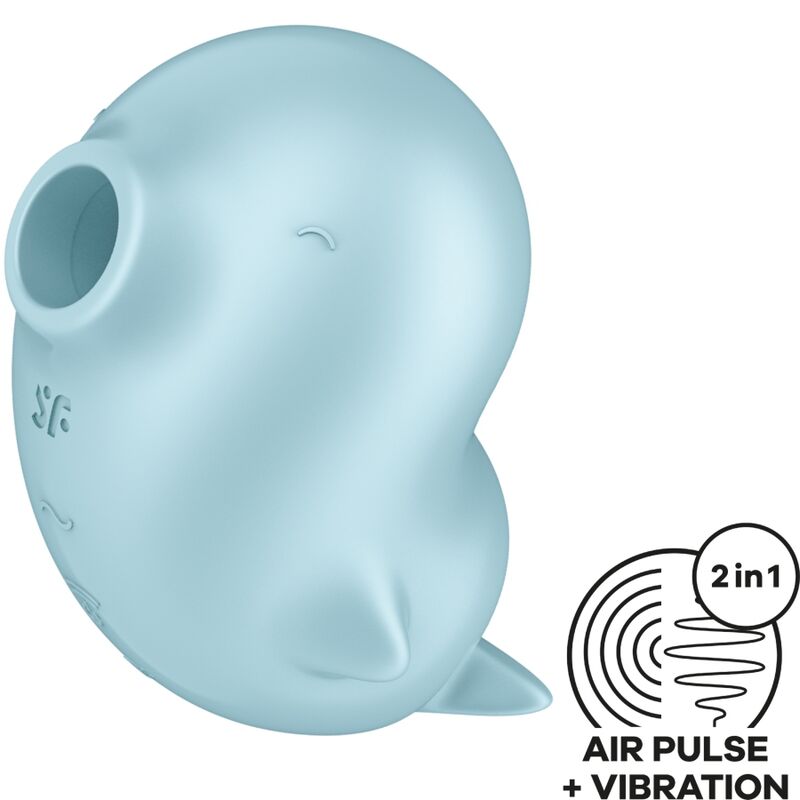 SATISFYER - SASSY SEAL STIMULATOR & VIBRATOR BLÅ