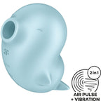 SATISFYER - SASSY SEAL STIMULATOR & VIBRATOR BLÅ