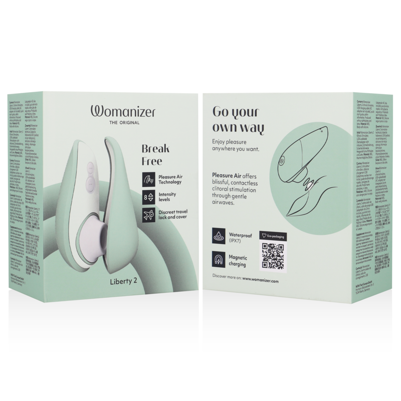 WOMANIZER - LIBERTY 2 KLITORISSTIMULATOR & SUGELYGTE GRØN