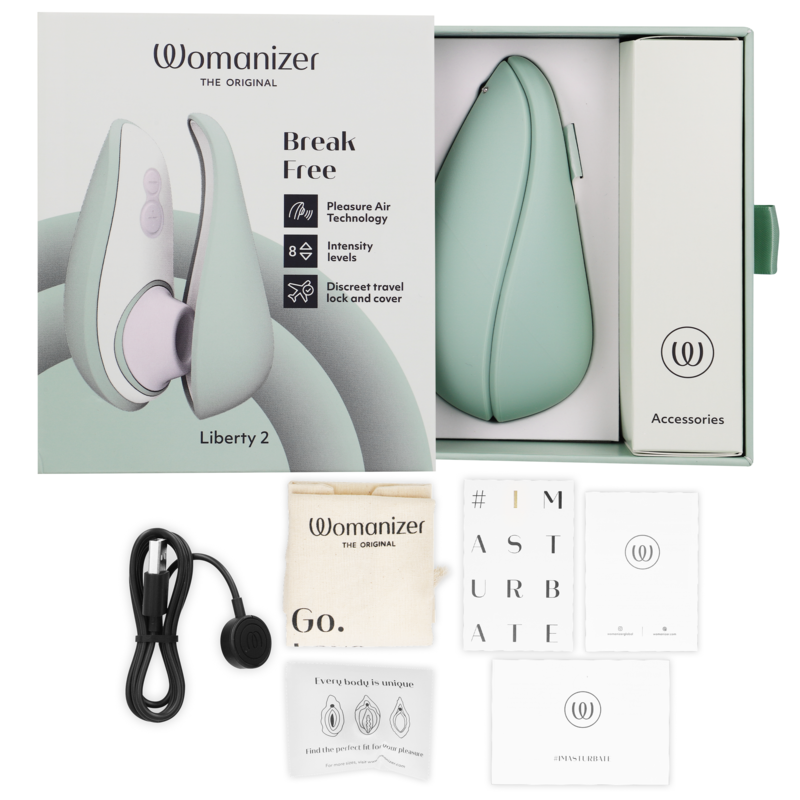 WOMANIZER - LIBERTY 2 KLITORISSTIMULATOR & SUGELYGTE GRØN
