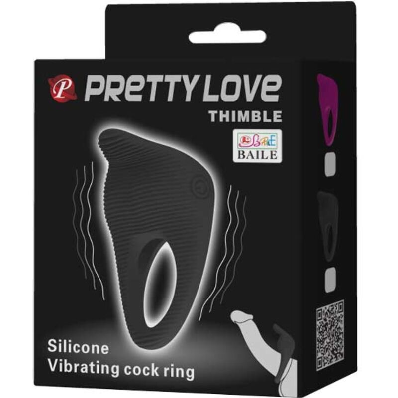 PRETTY LOVE - FINGERBØL VIBRATORRING SORT