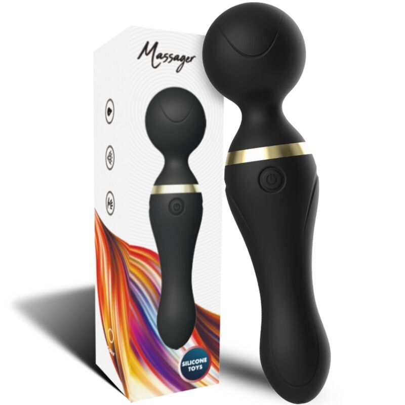 ARMONY - FREEZA MASSAGEAPPARAT & VIBRATOR SUPER FLEKSIBELT HOVED SORT