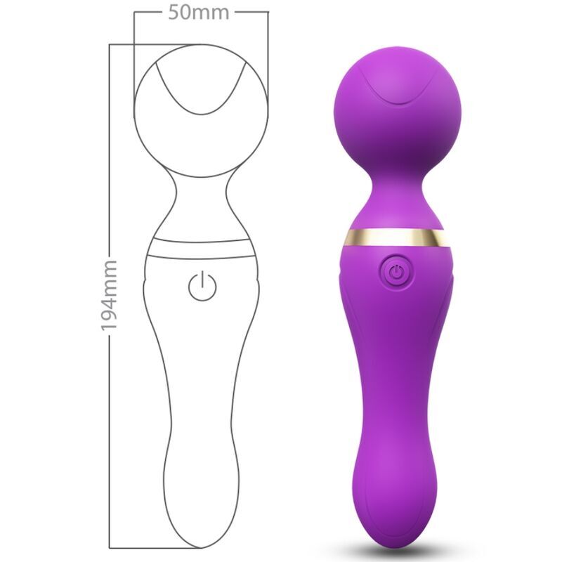 ARMONY - FREEZA MASSAGEAPPARAT & VIBRATOR SUPER FLEKSIBELT HOVED LILLA