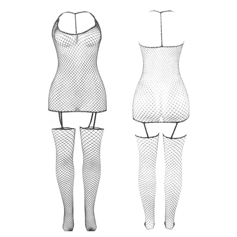 SUBBLIME - 951955 SKINNENDE FISKENET BODYSTOCKING ÉN STØRRELSE