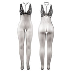 SUBBLIME - 951993 SORT TRANSPARENT FISHNET BODYSTOCKING MED SKRIDTET OG EN STØRRELSE