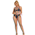 SUBBLIME - 952358 REJNBUE-NET BODYSTOCKING MED HALTERNESKEDER XS/M