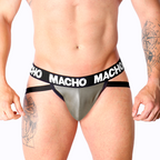 MACHO - MX27GR JOCK LÆDER GRÅ BEIGE L