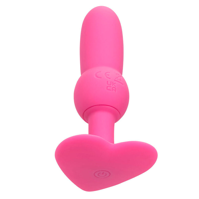 CALEXOTICS - FØRSTE GANGS ANALPLUG MED PERLEPROBLE 10 VIBRATIONER LYSERØD