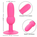 CALEXOTICS - FØRSTE GANGS ANALPLUG MED PERLEPROBLE 10 VIBRATIONER LYSERØD