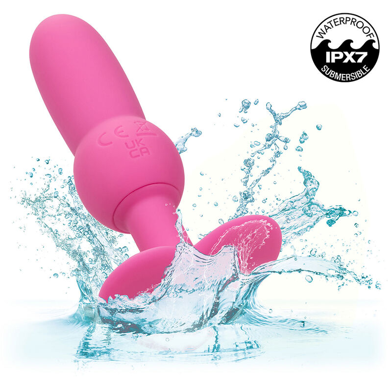 CALEXOTICS - FØRSTE GANGS ANALPLUG MED PERLEPROBLE 10 VIBRATIONER LYSERØD