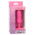 CALEXOTICS - FØRSTE GANGS ANALPLUG MED PERLEPROBLE 10 VIBRATIONER LYSERØD