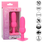CALEXOTICS - FØRSTE GANGS ANALPLUG MED PERLEPROBLE 10 VIBRATIONER LYSERØD