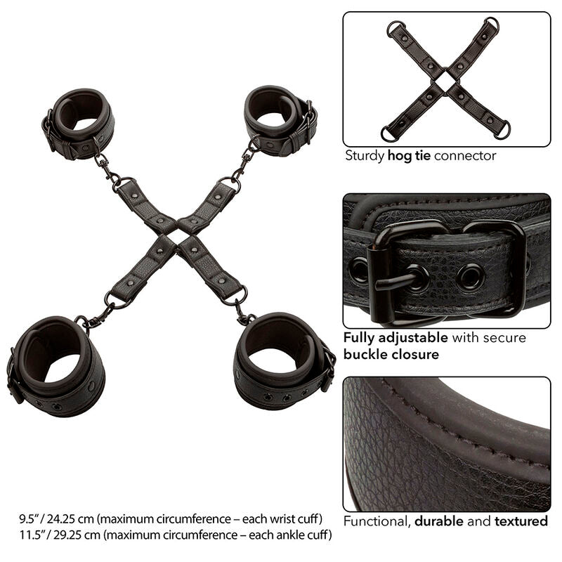 CALEXOTICS - NOCTURNAL HOG TIE CONNECTOR CUERO JUSTERBAR SORT