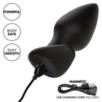 CALEXOTICS - ROCK BOTTOM PERFEKT ANALPLUG 10 VIBRATIONER SILIKONE SORT