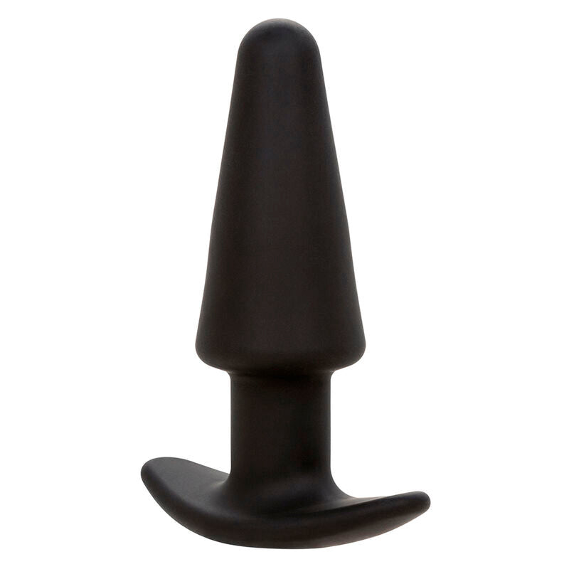 CALEXOTICS - ROCK BOTTOM TAPERED ANALPLUG 10 VIBRATIONER SILIKONE SORT