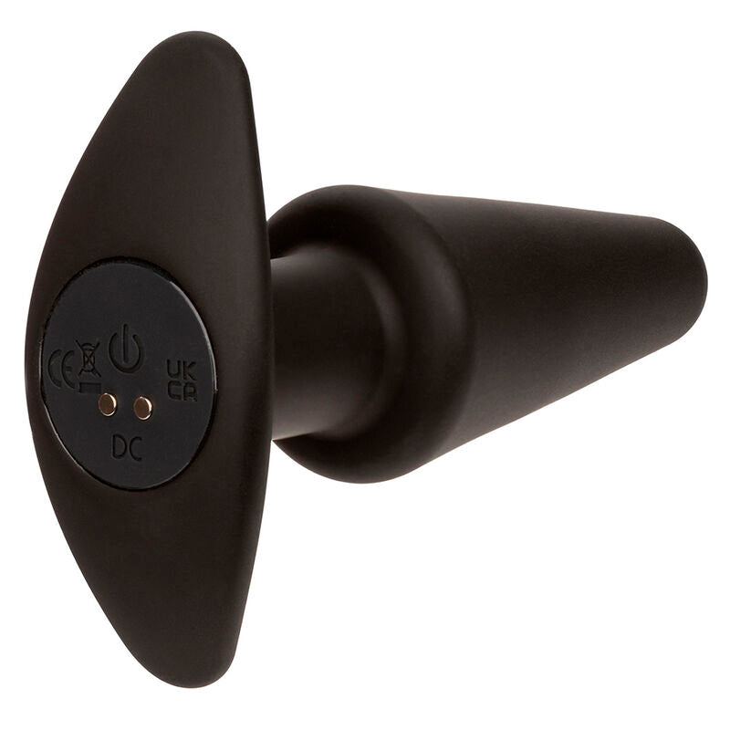 CALEXOTICS - ROCK BOTTOM TAPERED ANALPLUG 10 VIBRATIONER SILIKONE SORT