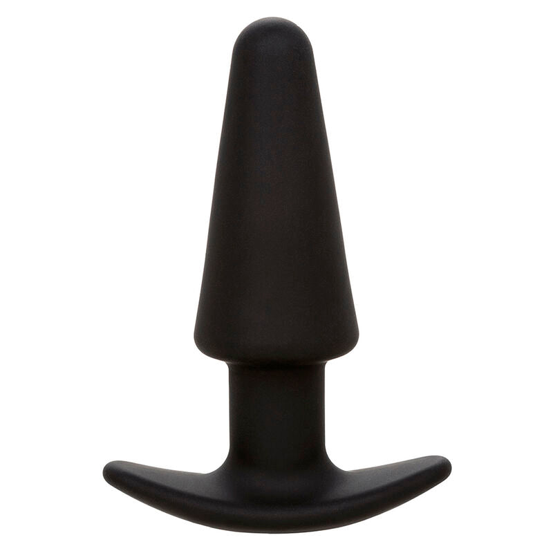 CALEXOTICS - ROCK BOTTOM TAPERED ANALPLUG 10 VIBRATIONER SILIKONE SORT