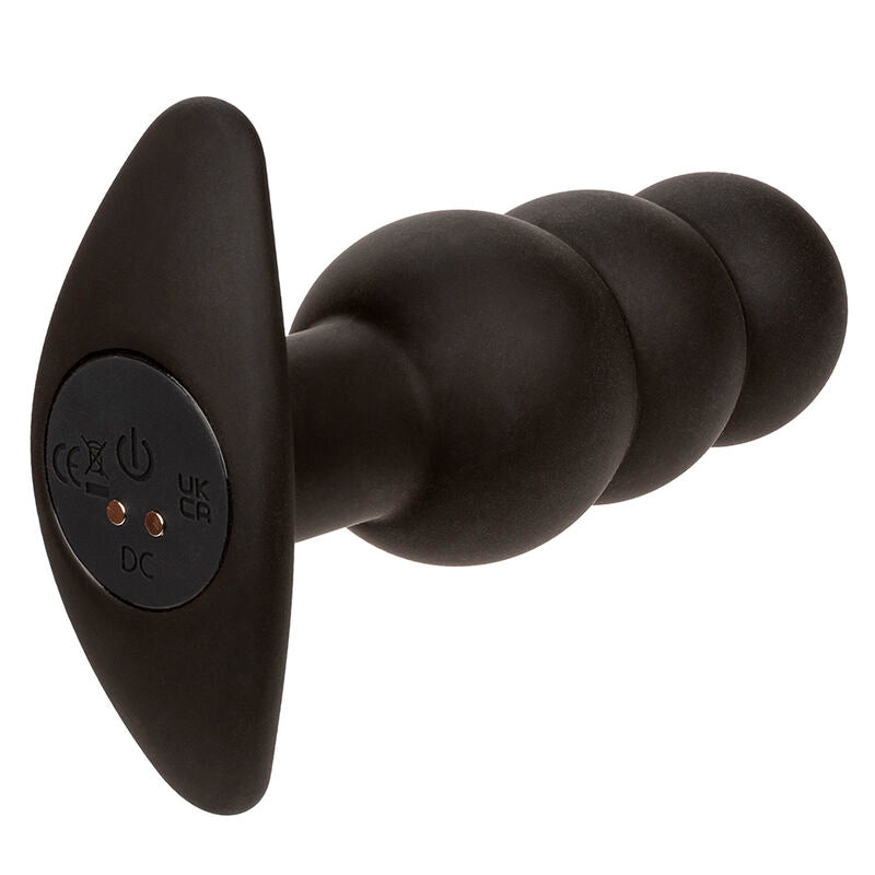 CALEXOTICS - ROCK BOTTOM PERLEPROP ANALPLUG 10 VIBRATIONER SILIKONE SORT