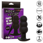 CALEXOTICS - ROCK BOTTOM PERLEPROP ANALPLUG 10 VIBRATIONER SILIKONE SORT