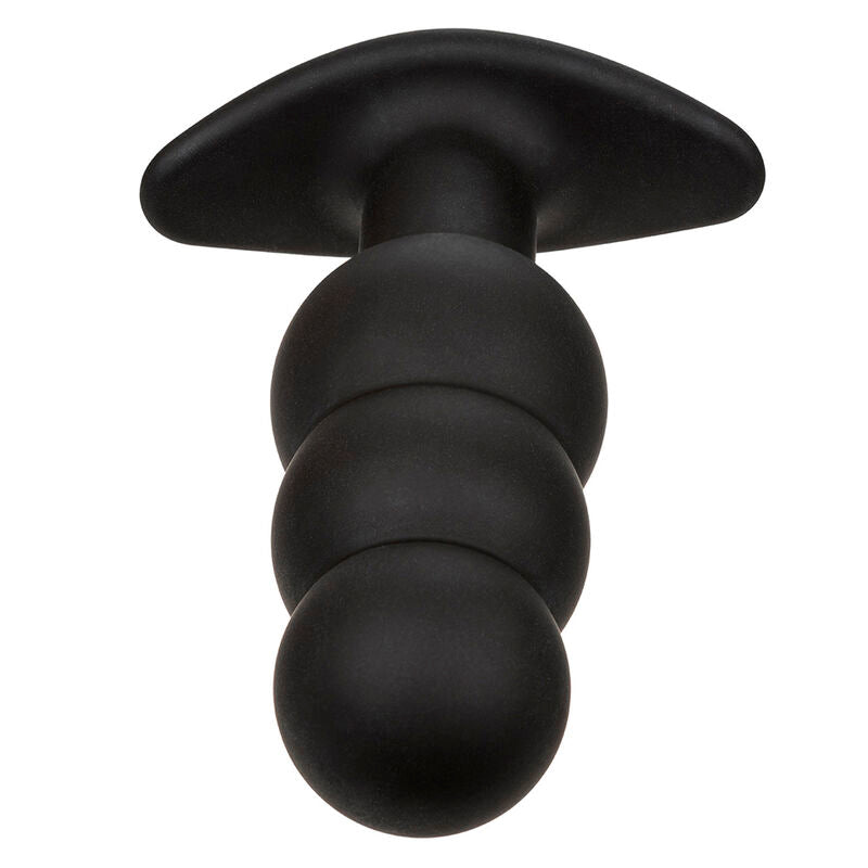 CALEXOTICS - ROCK BOTTOM PERLEPROP ANALPLUG 10 VIBRATIONER SILIKONE SORT
