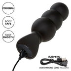 CALEXOTICS - ROCK BOTTOM PERLEPROP ANALPLUG 10 VIBRATIONER SILIKONE SORT