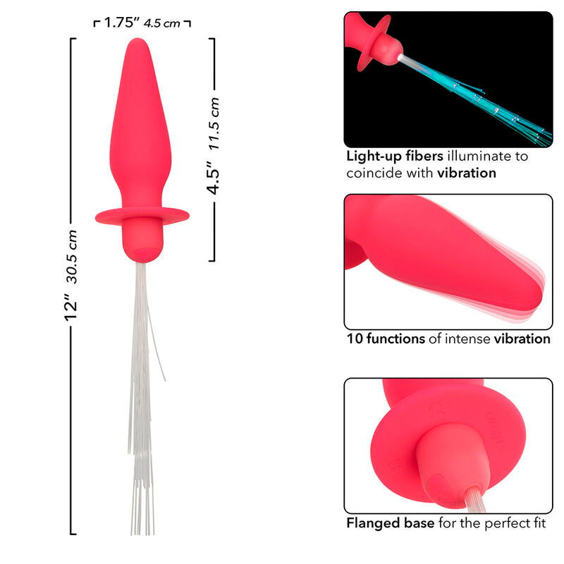 CALEXOTICS - SOUTHERN LIGHT LIGHT UP ANALPLUG 10 VIBRATIONER SILIKONE PINK