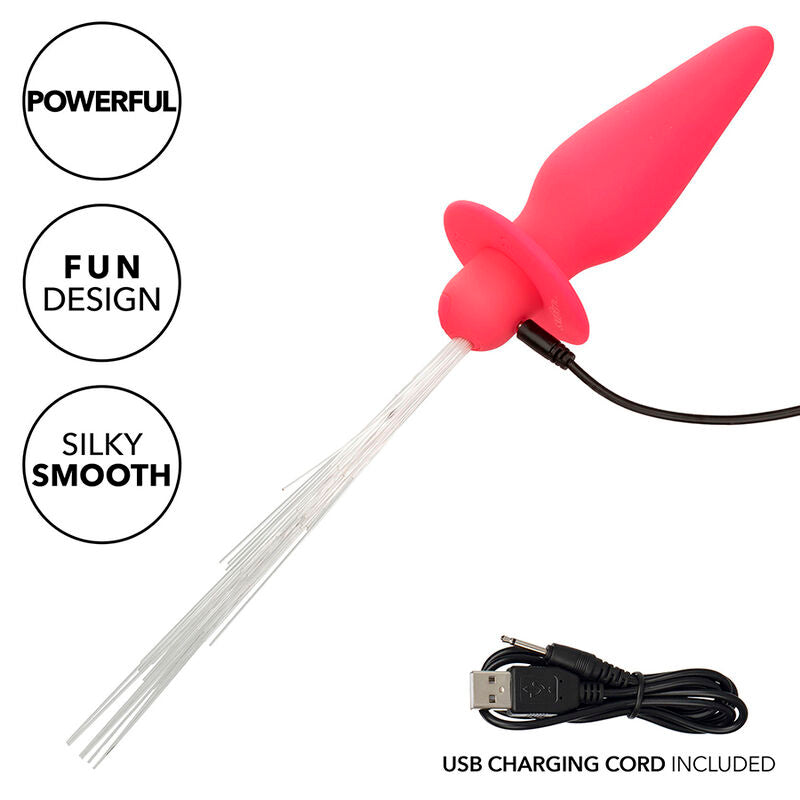 CALEXOTICS - SOUTHERN LIGHT LIGHT UP ANALPLUG 10 VIBRATIONER SILIKONE PINK