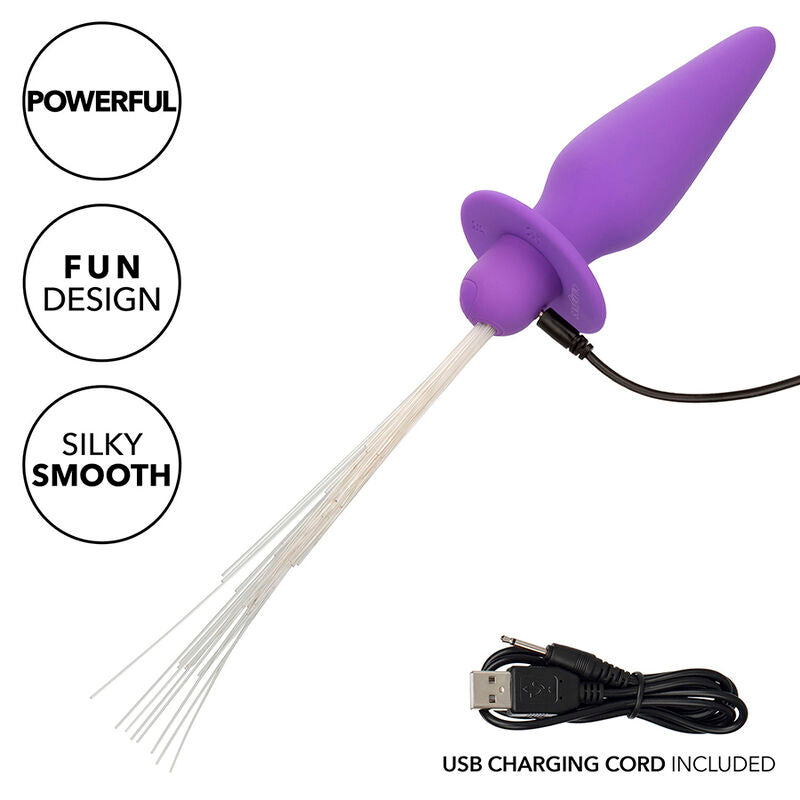 CALEXOTICS - SOUTHERN LIGHT LIGHT UP ANALPLUG 10 VIBRATIONER SILIKONE LILLA