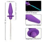 CALEXOTICS - SOUTHERN LIGHT LIGHT UP ANALPLUG 10 VIBRATIONER SILIKONE LILLA