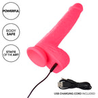 CALEXOTICS - STUDS REALISTISK VIBRATOR 10 VIBRATIONER LYSErød