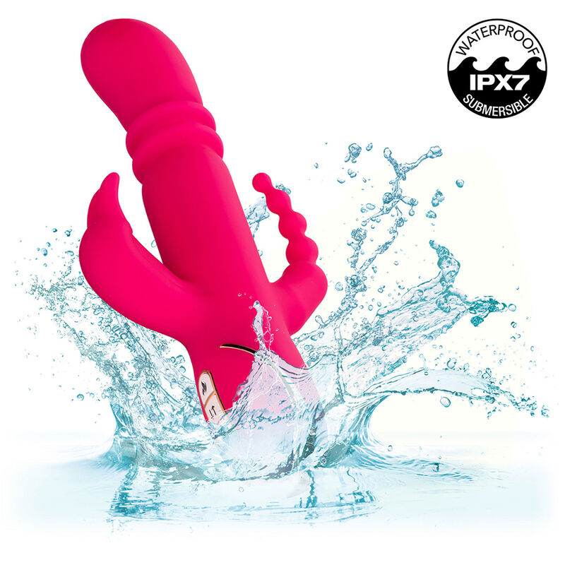 CALEXOTICS - JACK FANTASY TRIPLE OPVARMET VIBRATOR KANIN PINK
