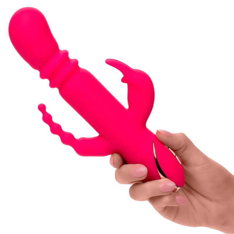 CALEXOTICS - JACK FANTASY TRIPLE OPVARMET VIBRATOR KANIN PINK
