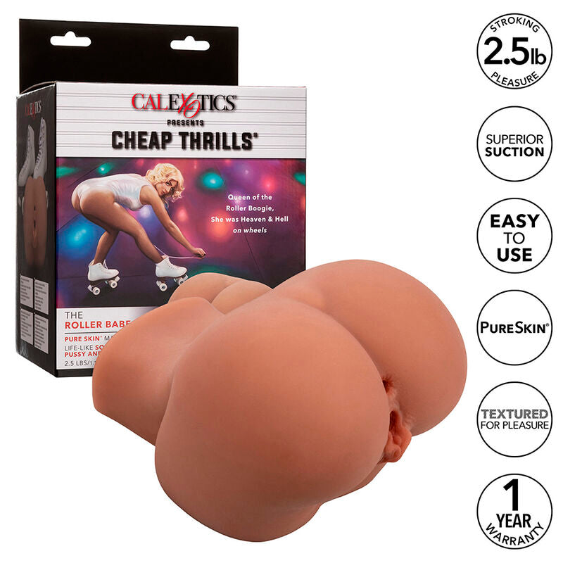 CALEXOTICS - ROLLER BABE DOBBELT REALISTISK MASTURBATOR FLESH