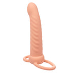 CALEXOTICS - MAXX RIBBED DUAL PENETRATOR 10 VIBRATIONER FLESH