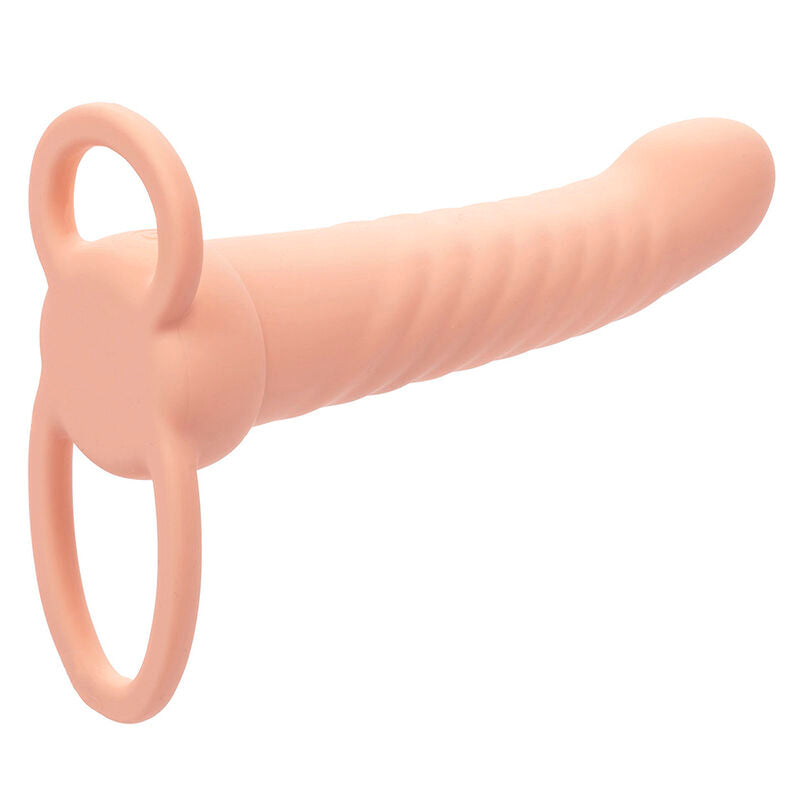 CALEXOTICS - MAXX RIBBED DUAL PENETRATOR 10 VIBRATIONER FLESH