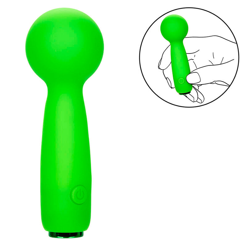 CALEXOTICS - NEON VIBES THE BUBBLY VIBE MINI MASSAGEAPPARAT 10 VIBRATIONER GRØN