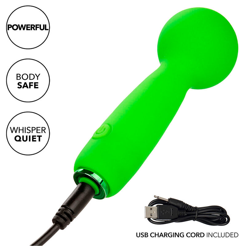 CALEXOTICS - NEON VIBES THE BUBBLY VIBE MINI MASSAGEAPPARAT 10 VIBRATIONER GRØN