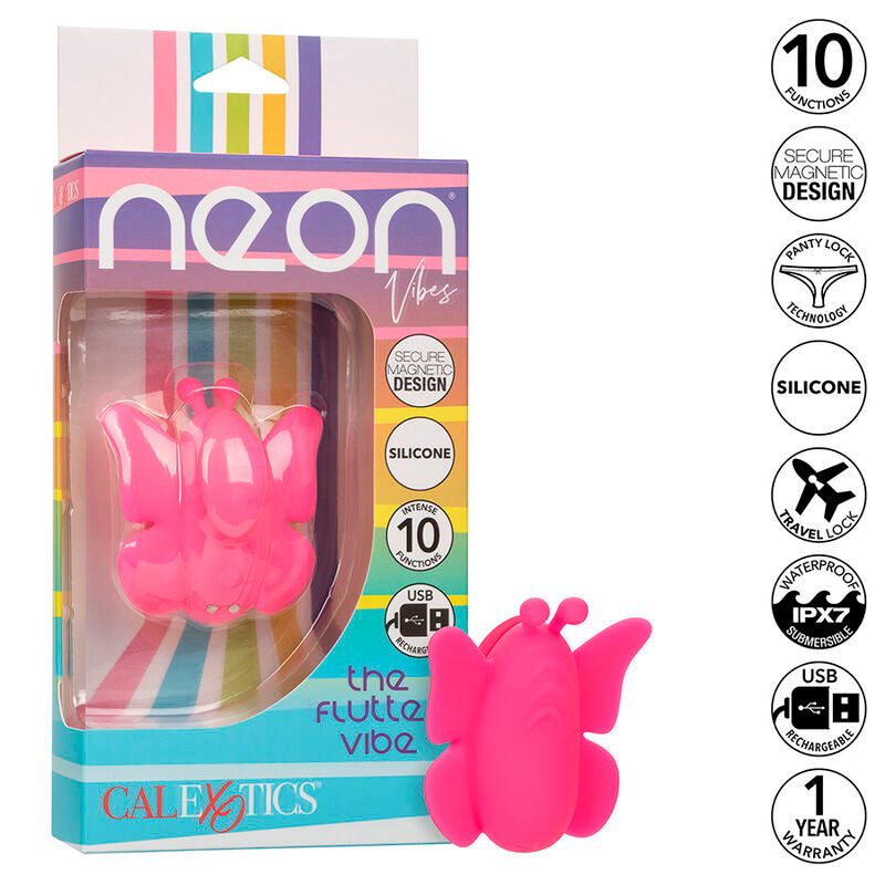 CALEXOTICS - NEON VIBES FLUTTER VIBE STIMULATOR 10 VIBRATIONER PINK