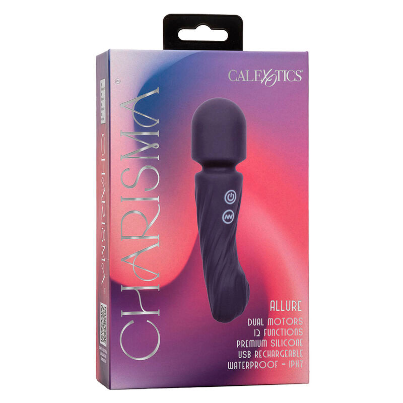CALEXOTICS - CHARISMA ALLURE MASSAGEAPPARAT MED DOBBELTE MOTORER 12 FUNKTIONER 17,25 CM X 4,5 CM LILLA