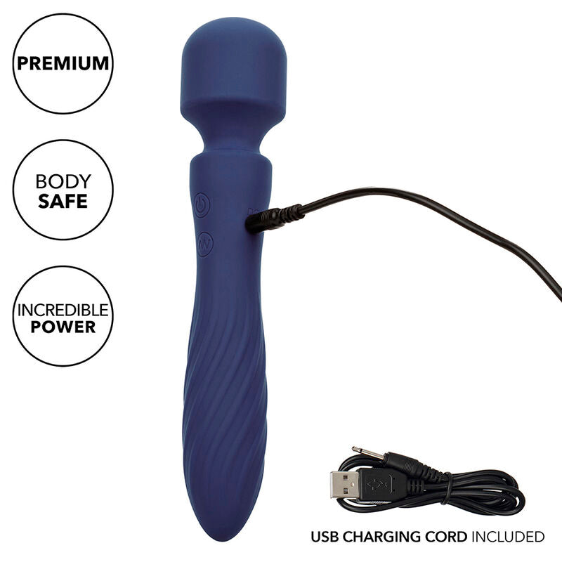 CALEXOTICS - CHARISMA MYSTICKE MASSAGEAPPARAT MED DOBBELTE MOTORER 12 FUNKTIONER 20,5 CM X 4,5 CM LILLA