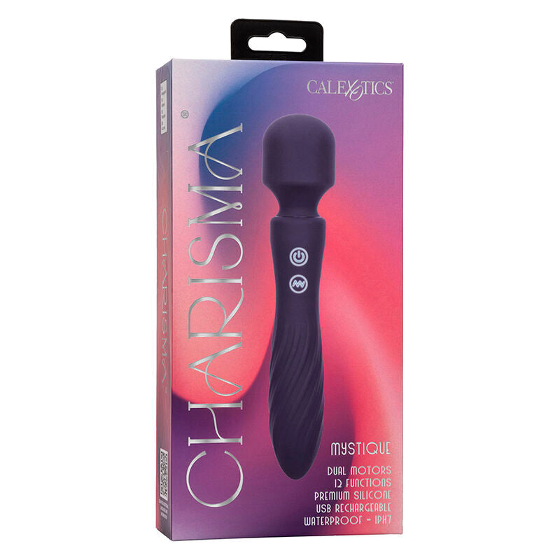 CALEXOTICS - CHARISMA MYSTICKE MASSAGEAPPARAT MED DOBBELTE MOTORER 12 FUNKTIONER 20,5 CM X 4,5 CM LILLA