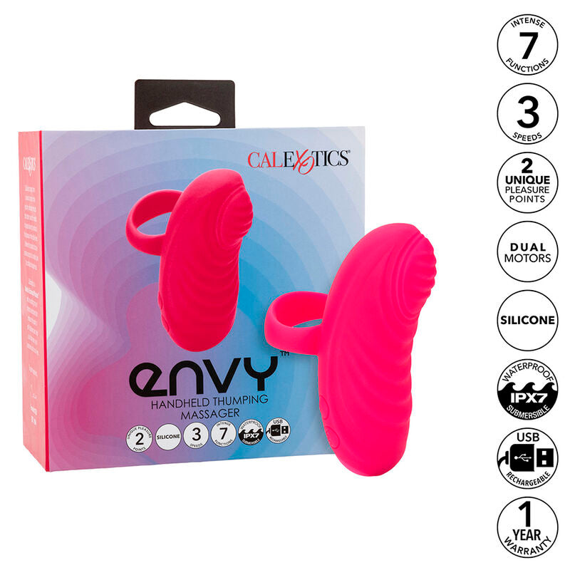 CALEXOTICS - ENVY HÅNDHOLDT RULLEKULDE MASSAGEAPPARAT MED 7 VIBRATIONER PINK