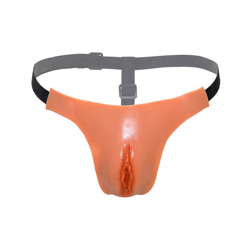 SKJULT BELYST - ALTER EGO JUSTERBAR ÅBEN VAGINA STRING FLESH