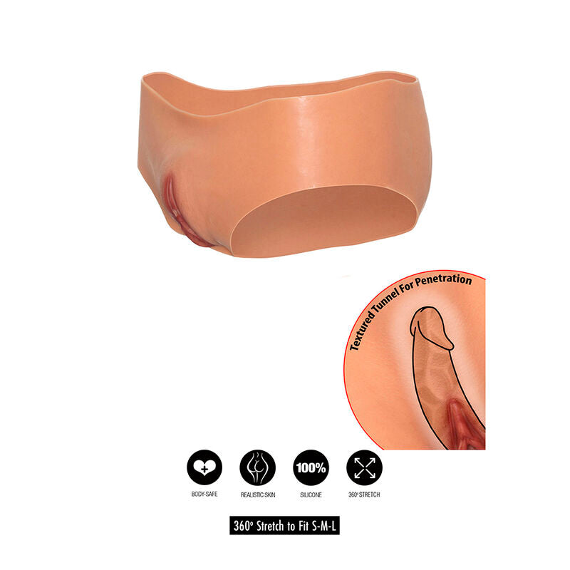 SKJULT BELYST - ALTER EGO ÅBEN VAGINA TRUSSER LAV TALJE FLESH